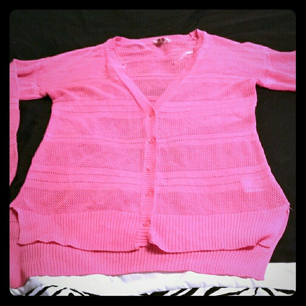 Pink cardigan